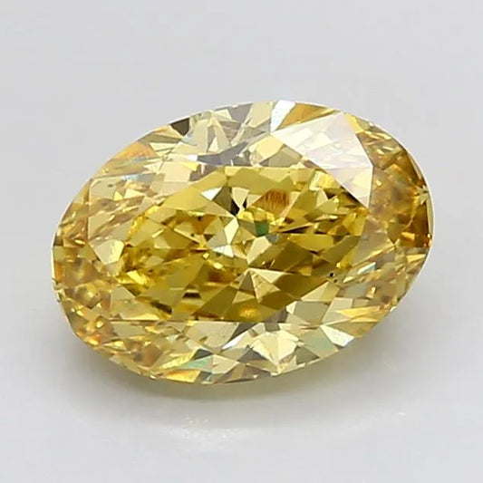 2.74ct Oval Lab Grown Diamond (Fancy Vivid Yellow, Clarity VS1, IGI) - Andrew Z Diamonds & Fine Jewelry