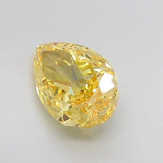 2.24ct Pear Lab Grown Diamond (Fancy Vivid Yellow, Clarity VS1, IGI) - Andrew Z Diamonds & Fine Jewelry