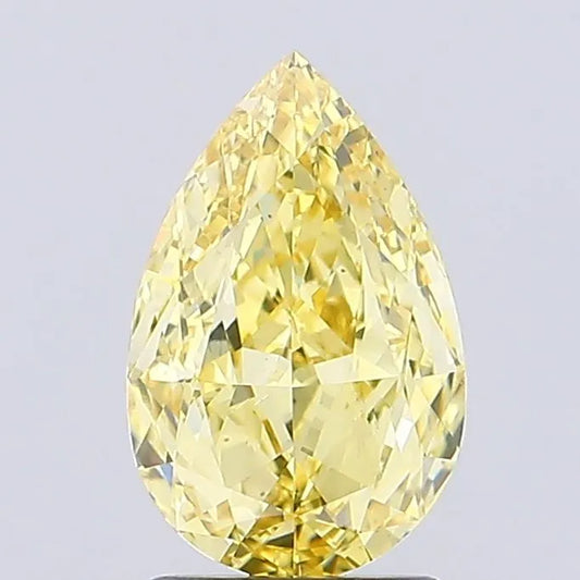 2.00ct Pear Lab Grown Diamond (Fancy Intense Yellow, Clarity VS2, IGI) - Andrew Z Diamonds & Fine Jewelry