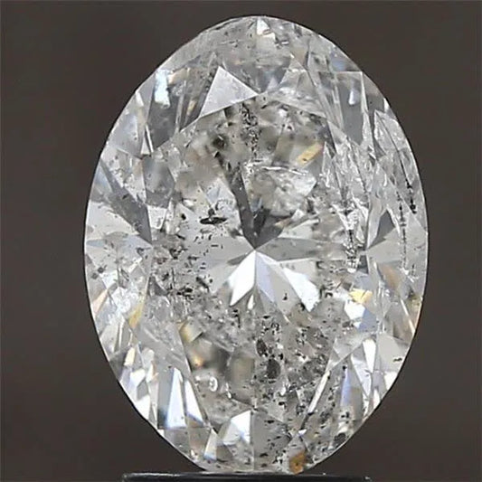 2.02ct Oval Natural Diamond (Colour I, Clarity I2, GIA)