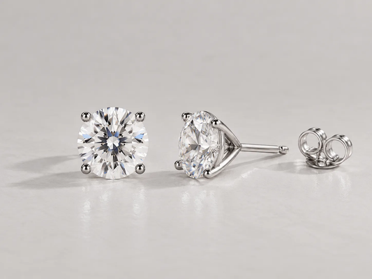 3ctw Round Cut Lab-Grown Diamond Studs