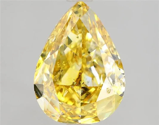 2.51ct Pear Natural Diamond (Fancy Vivid Yellow, Clarity SI2, GIA) - Andrew Z Diamonds & Fine Jewelry