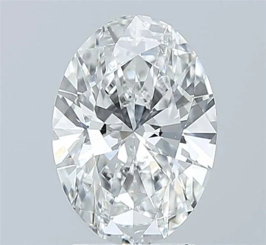 2.00ct Oval Lab Grown Diamond (Colour D, Clarity VVS2, IGI Certified)