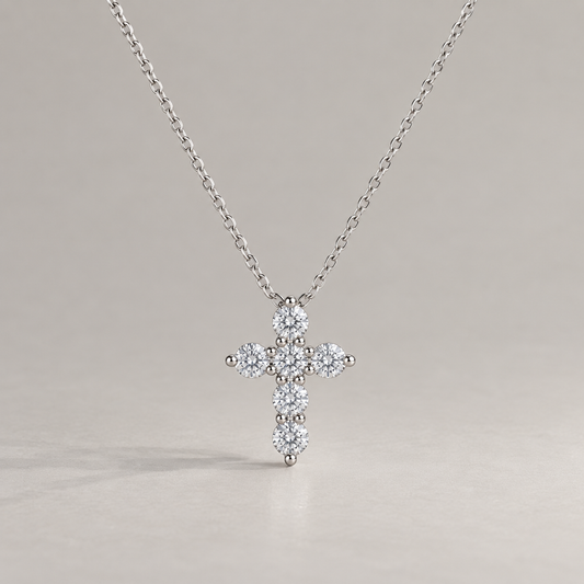 14K White Gold 0.50cttw Natural Diamond Pendant - Andrew Z Diamonds & Fine Jewelry