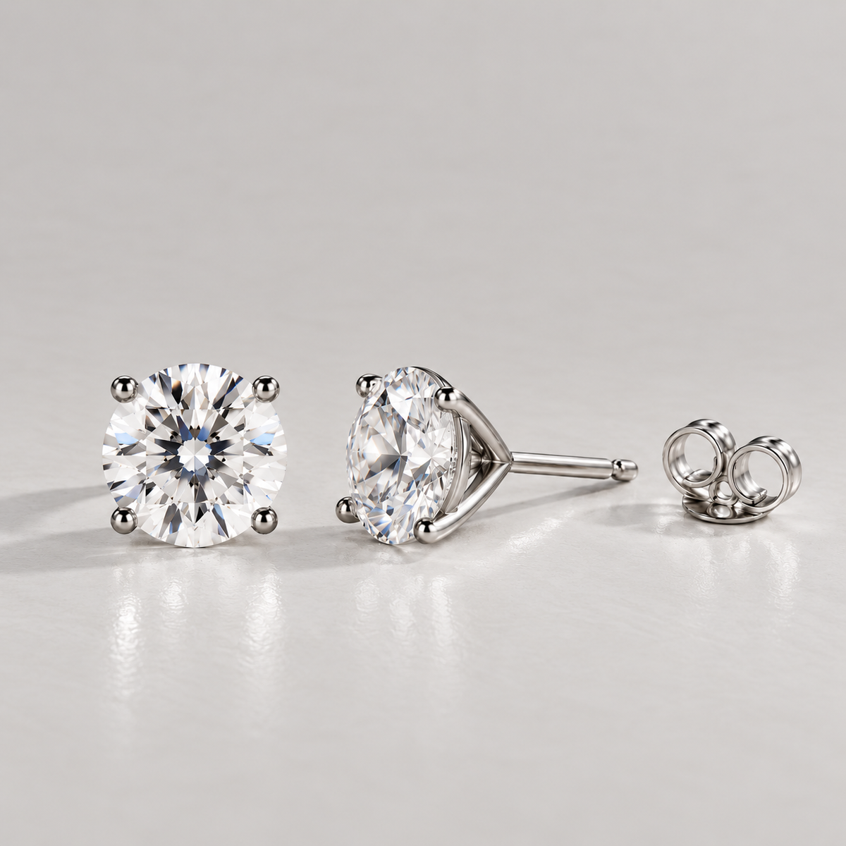3ctw Round Cut Lab-Grown Diamond Studs - Andrew Z Diamonds & Fine Jewelry