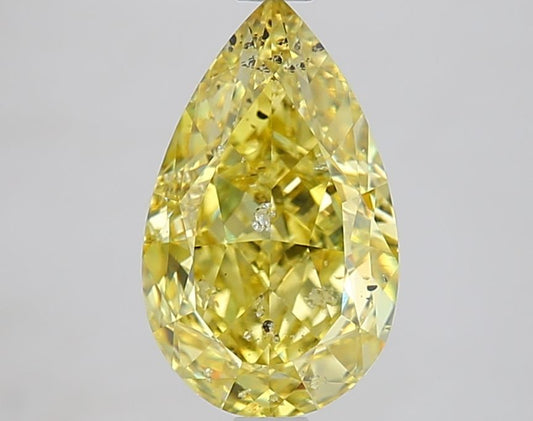 2.71ct Pear Natural Diamond (Fancy Intense Yellow, Clarity I2, Cut VG, GIA) - Andrew Z Diamonds & Fine Jewelry